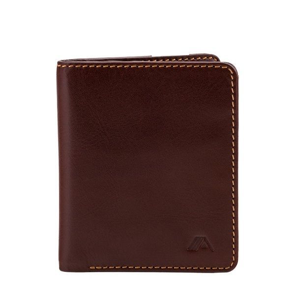 A-SLIM Leather Wallet Chikara - Mahogany Brown